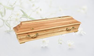 Truhe aus Lindenholz mit Nuss
